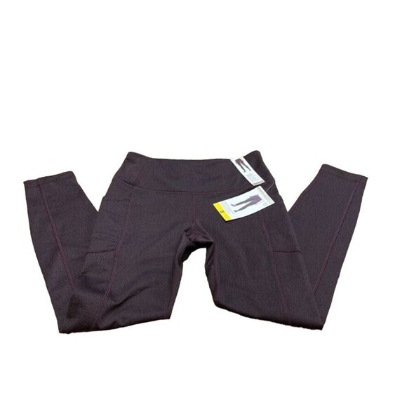 Mondetta Pants - Mondetta Performance & Luxury Women's Black and Burgundy Leggings Smal NWT